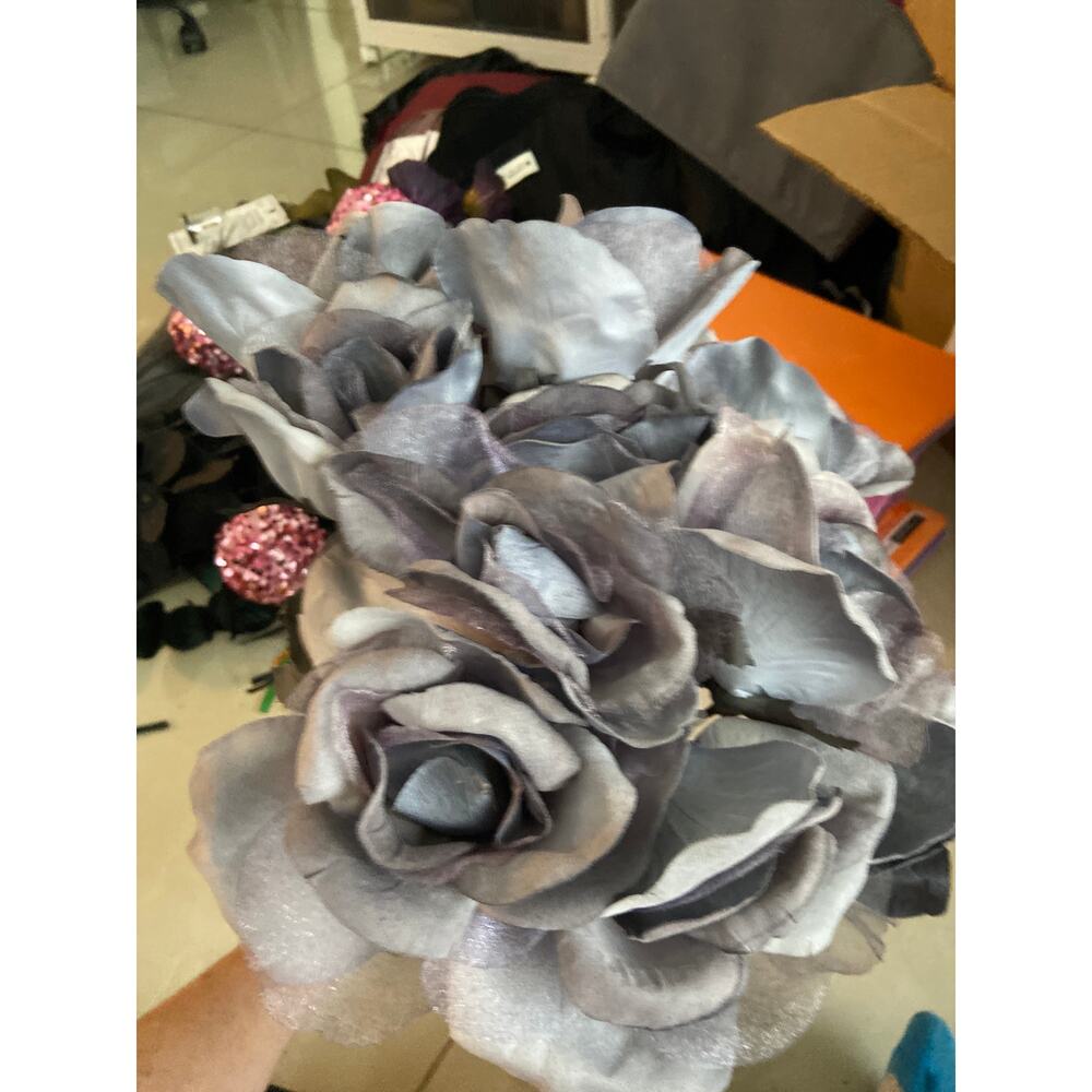 Ashland faux gray rose bouquet